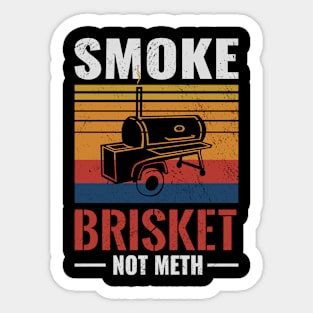 Funny briaket smoke meat legend gift Sticker